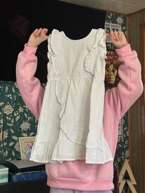 wonder nation White Eyelet Ruffle Summer Dress